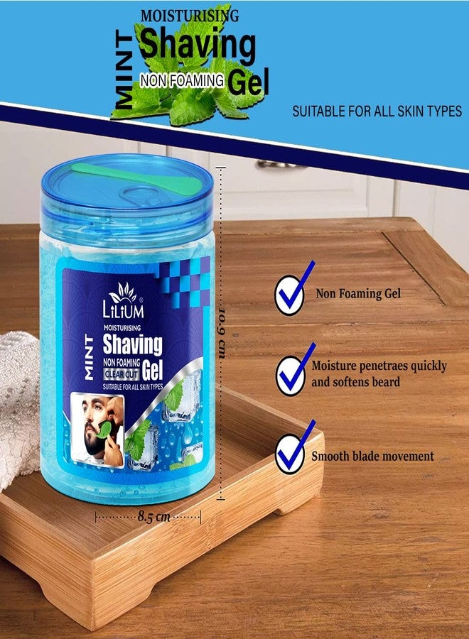 Lilium Non Foaming Mint Shaving Gel 500ml | Clear Cut & Moisturizing | Foam-Free Formula, Effective Shaving & Gentle on Skin | 100% Vegan & Suitable For All Skin Types - Image 2